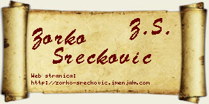 Zorko Srećković vizit kartica